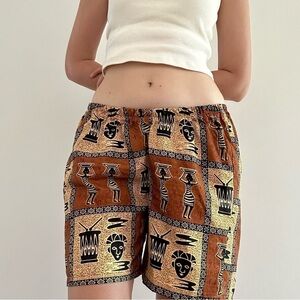 VINTAGE EGYPTIAN PRINT  SHORTS